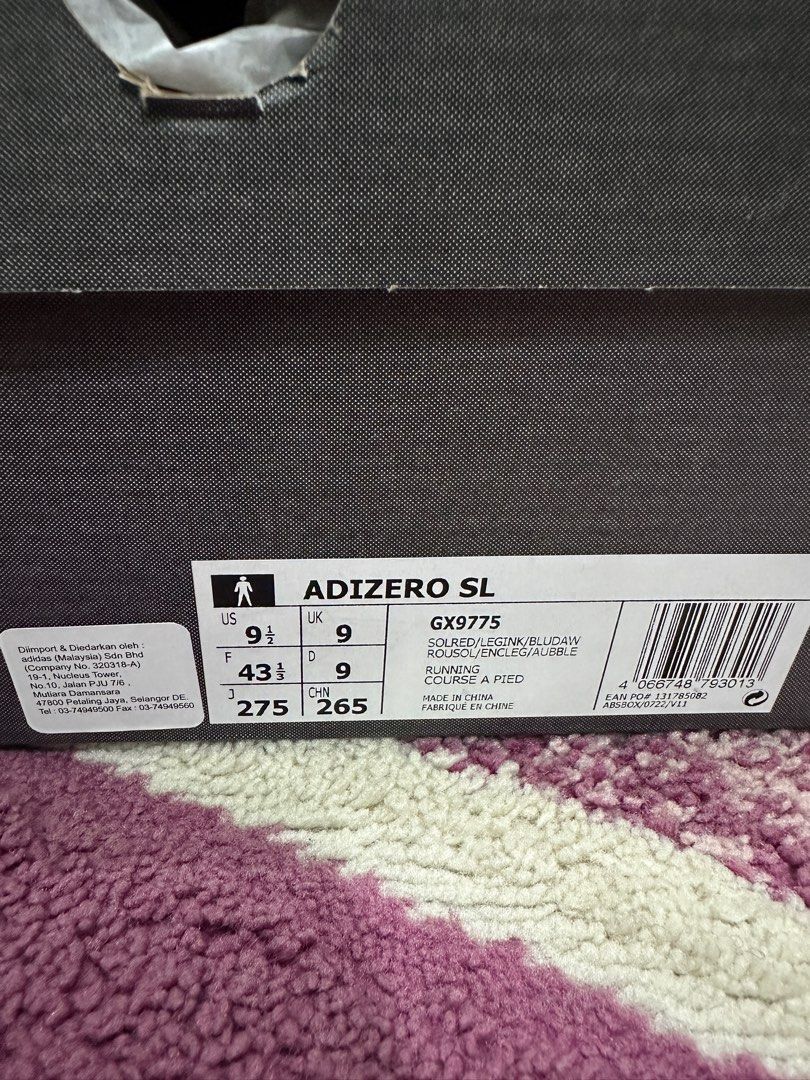 Adidas ADIZERO SL Men s Fashion Footwear Sneakers on Carousell