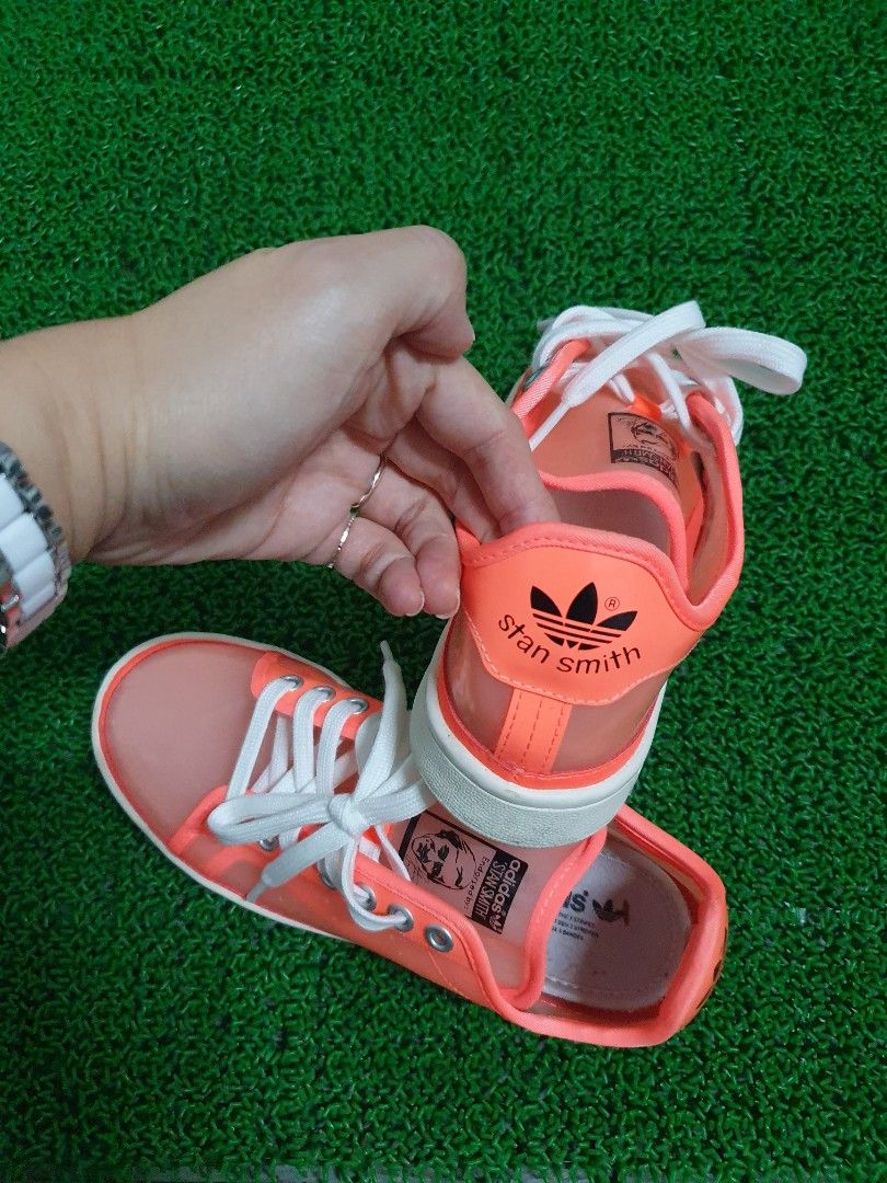 Adidas Stan Smith Translucent Orange Neon Pink Size UK 5 US 6.5