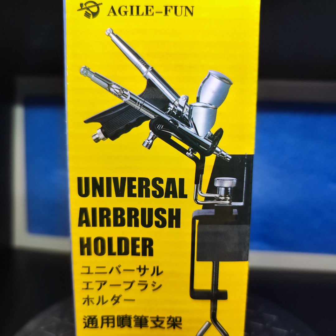 AG12 UNIVERSAL AIRBRUSH HOLDER STAND (TWO BRUSH HOLDER CLAMP), Hobbies