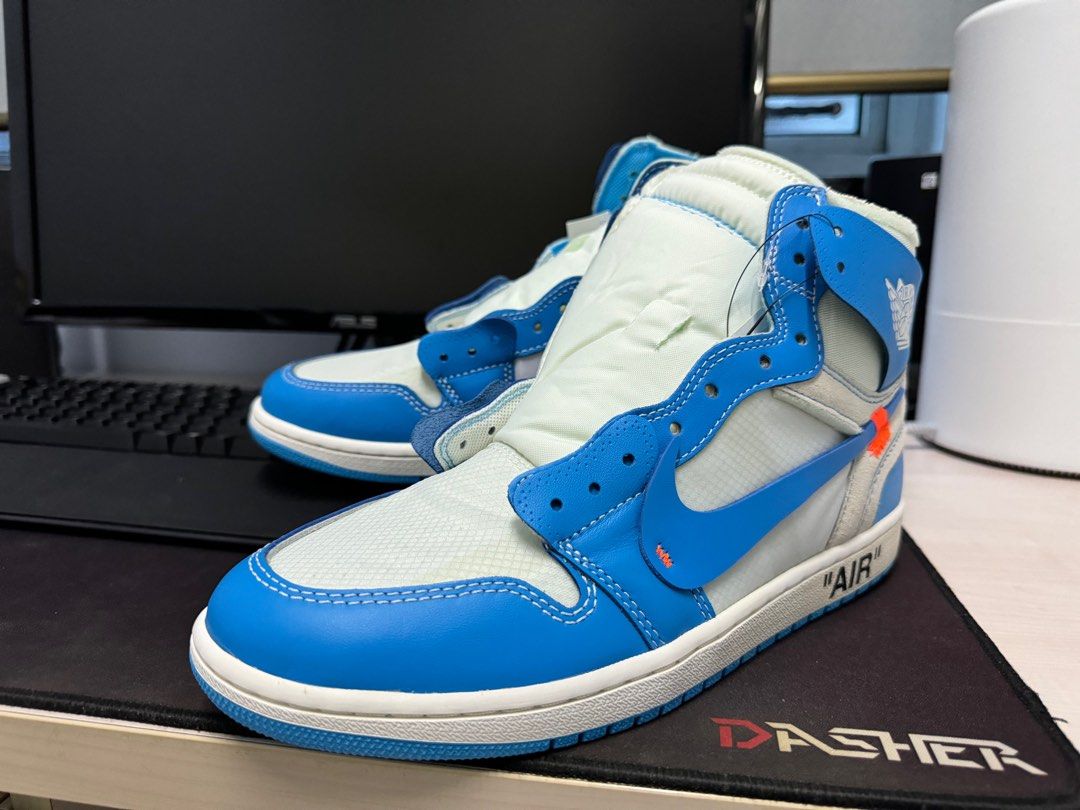 off white air jordan 1 retro unc