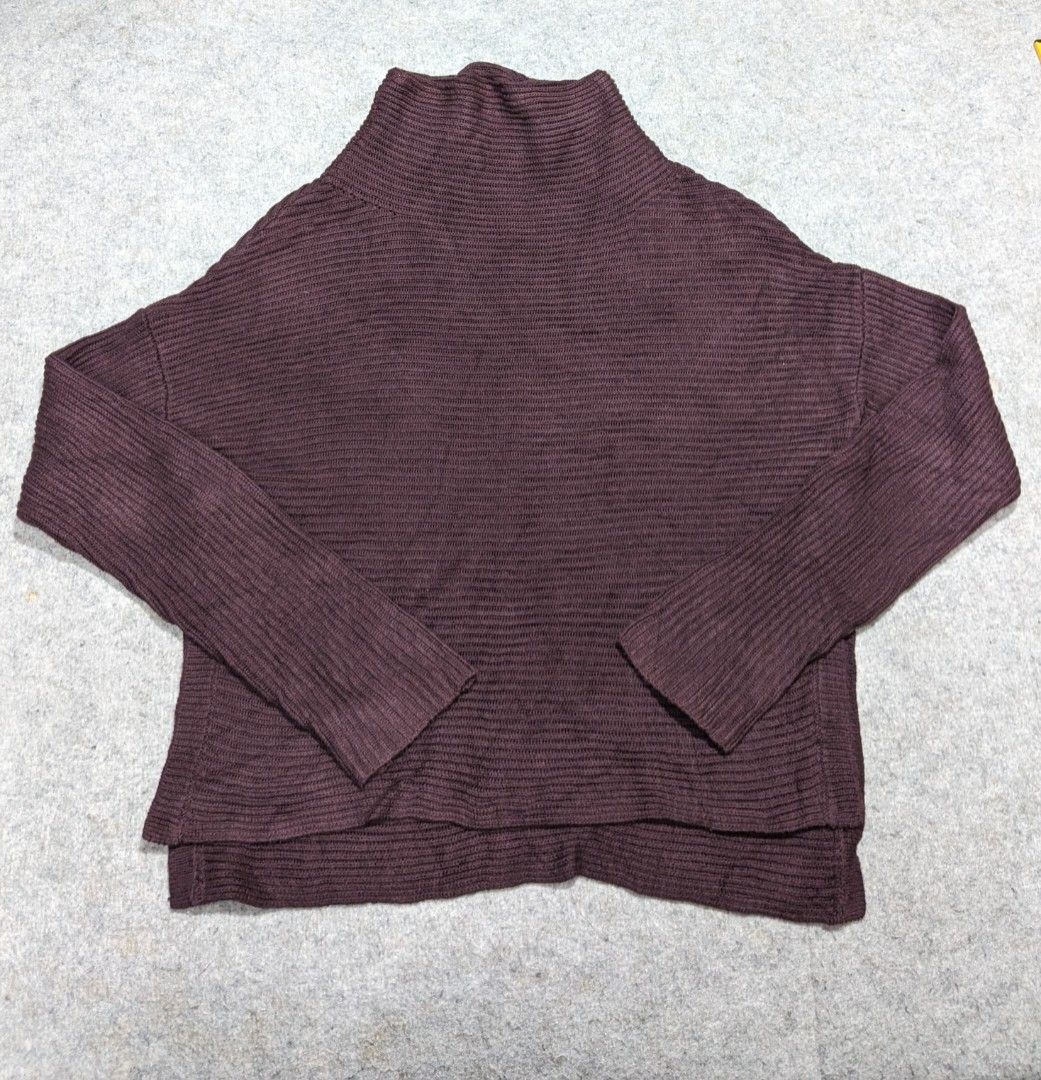 ALLSAINTS Eloise Funnel Neck Dress Knitted Knit Sweater Jumper Burgundy Red Size XS Women s Fashion Dresses Sets Dresses on Carousell