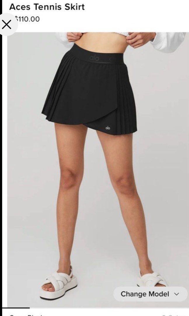 Alo Yoga Ace Tennis Skirt in Black, Women's Fashion, Bottoms, Skirts on  Carousell