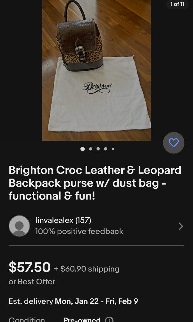 Brighton cheap leopard backpack
