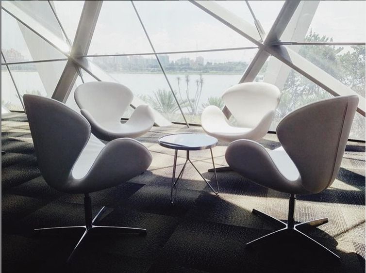 AS IS White Swan Chair Furniture Home Living Furniture