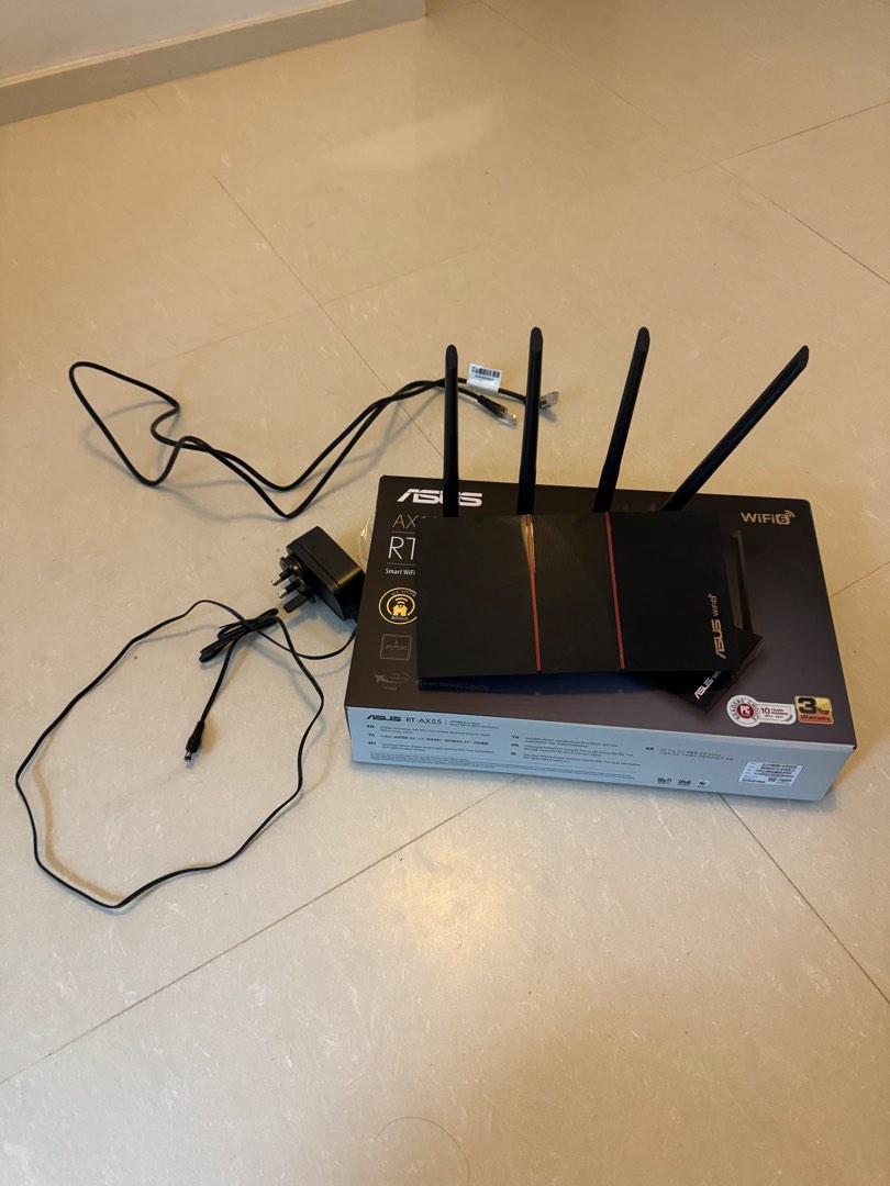 Asus Router WIFI6 AX1800 RT- AX55, Computers & Tech, Parts ...