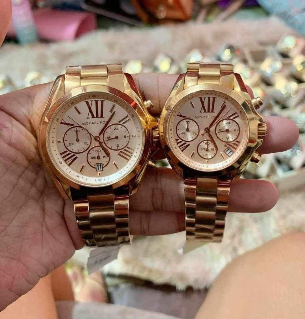 Rose gold couple watch store