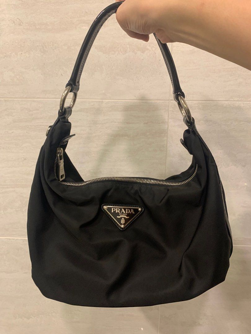 Vintage Prada Leather Milano Dal 1913 Bar Bag | Gucci leather bag, Black  leather handbags, Black leather bags