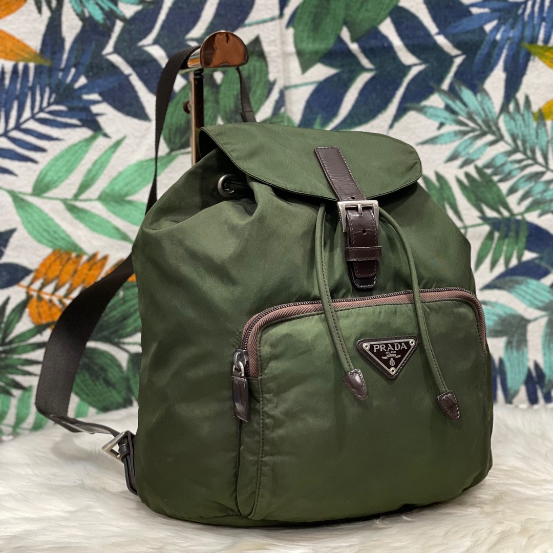 Prada backpack green best sale