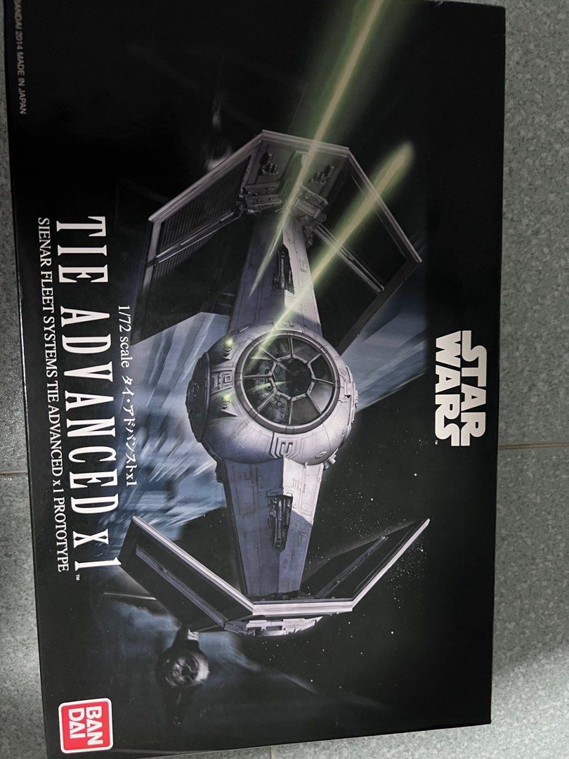 Bandai Hobby BAN191407 Star Wars – Kit de modélisme Tie Advanced x1, Transparent, 20,3 cm, pour 15 Ans et Plus