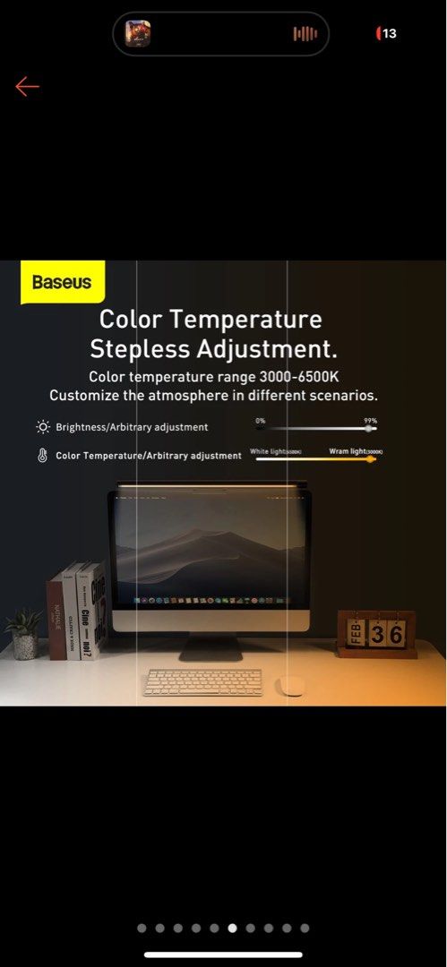 Baseus i-wok Desktop Monitor Light Table Lamp (Pro), Furniture & Home ...
