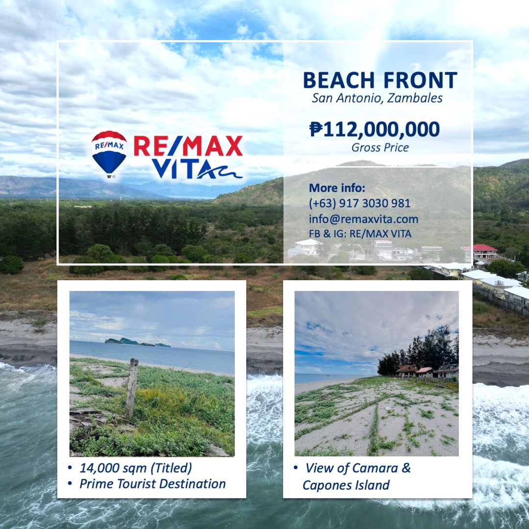 Beach Front Lot in Pundaquit, San Antonio, Zambales, Property, For Sale