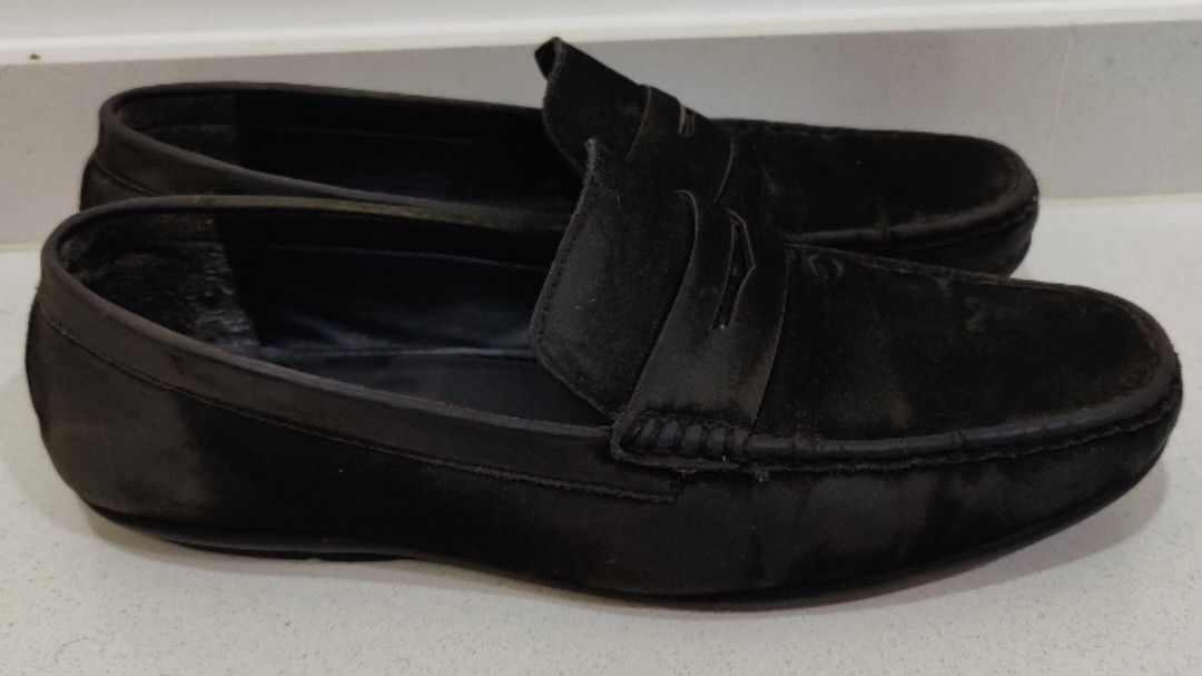 Mens black hot sale suede moccasins