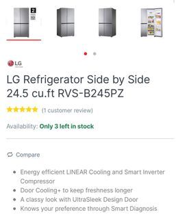 Brandnew LG Refrigerator Side by side