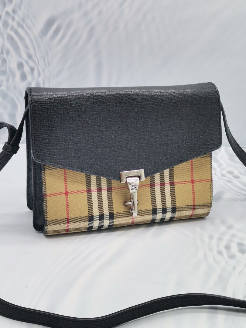 BURBERRY SMALL SIGNATURE CHECK NOVA MACKEN CROSSBODY BAG Luxury