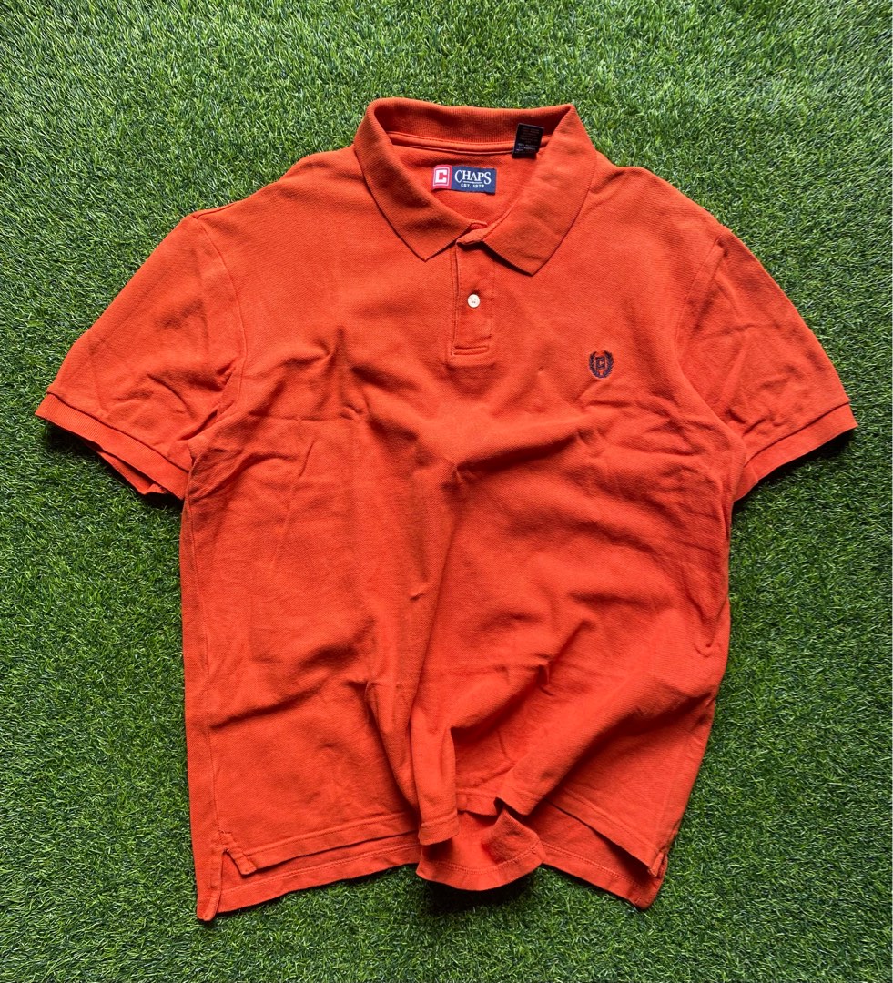 Chaps Orange Polo Shirt, Men's Fashion, Tops & Sets, Tshirts & Polo ...
