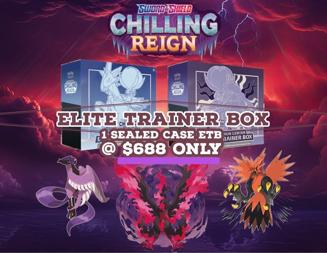 CHILLING REIGN ETB (SEALED CASE), Hobbies & Toys, Memorabilia