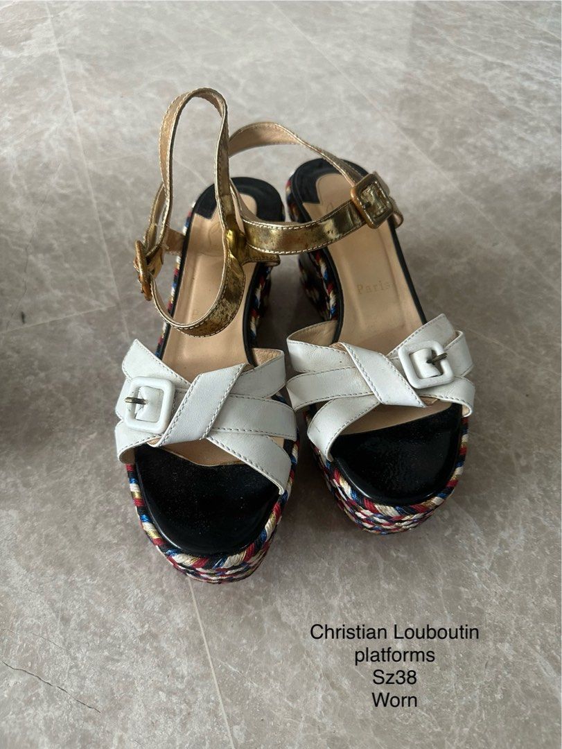 Christian louboutin clearance platform wedges