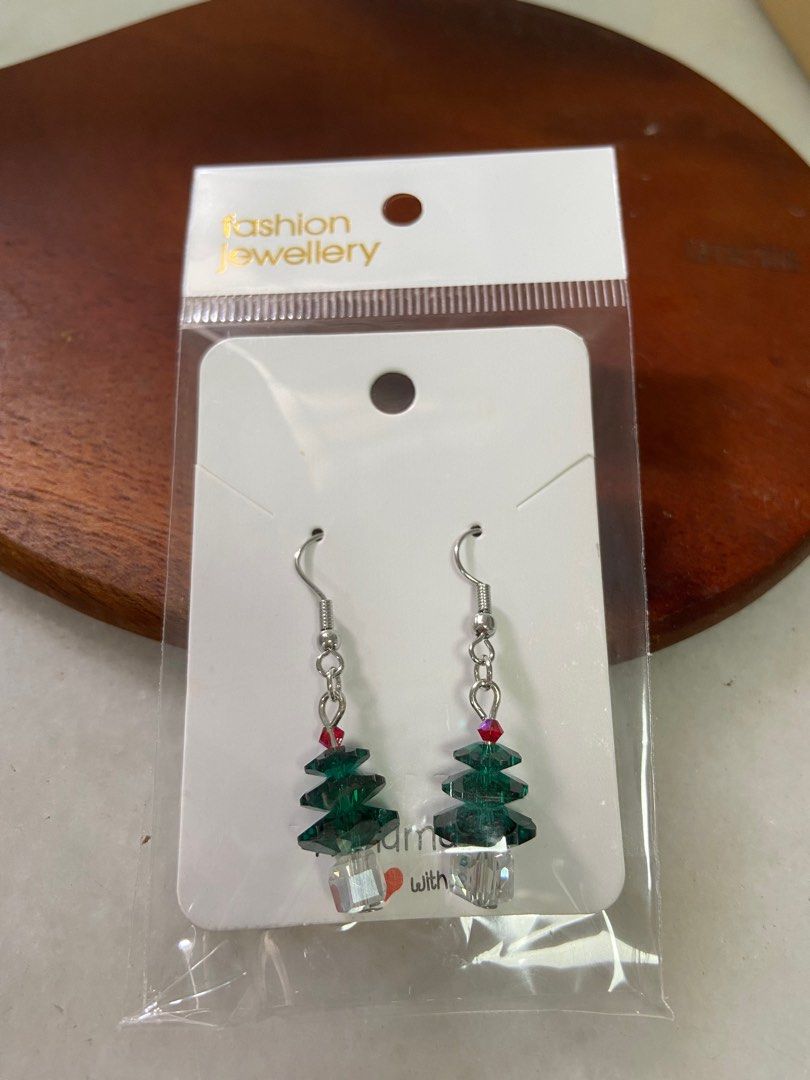 Christmas tree earrings swarovski sale