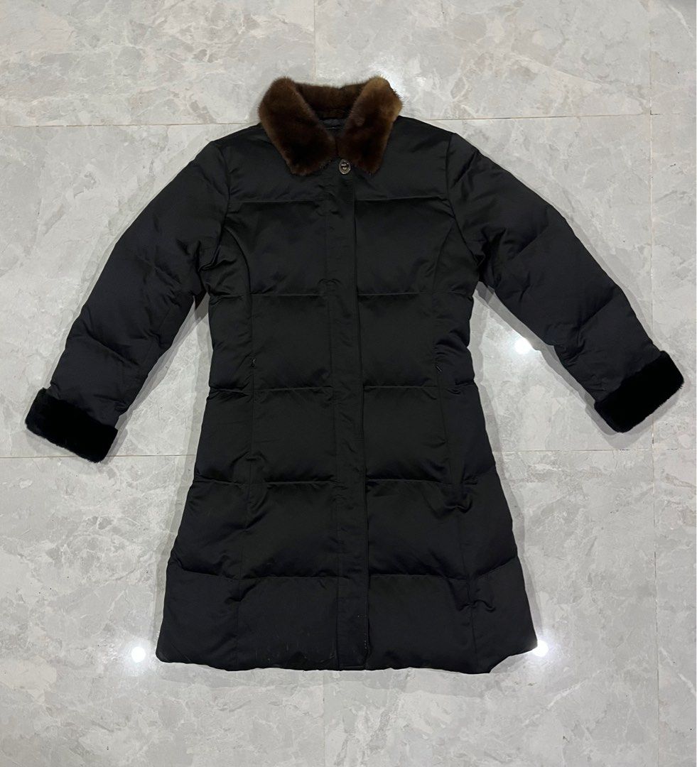 Coach long fur puffer jacket Women s Fashion Coats Jackets and