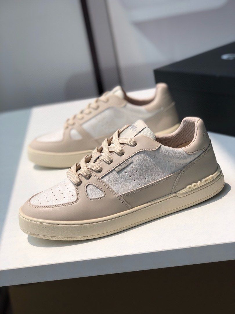 Men's coach top white sneakers