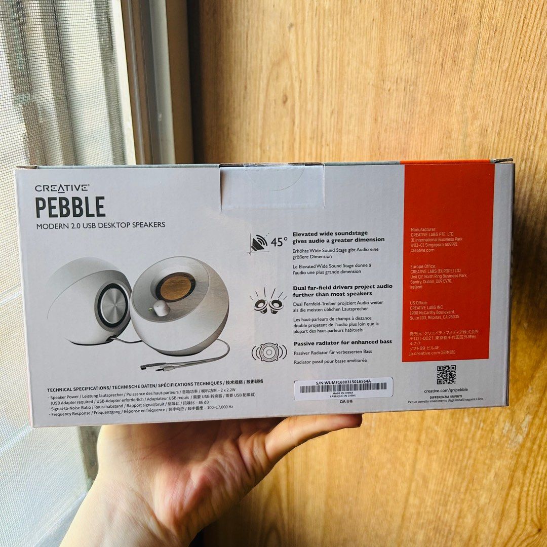 Creative Pebble Modern 2.0 USB Desktop Speakers White Audio