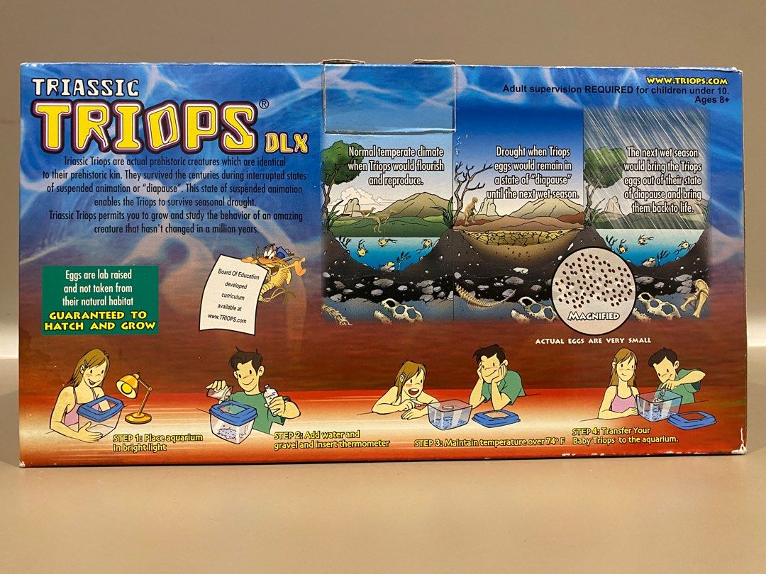 Triops Eggs/Food 'Grow Your Own' Pet Aquarium Refill Sea Dinosaur