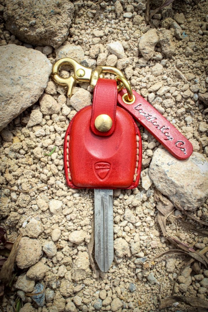 Ducati Leather Key Cover, Motorcycles, Motorcycle Accessories on Carousell