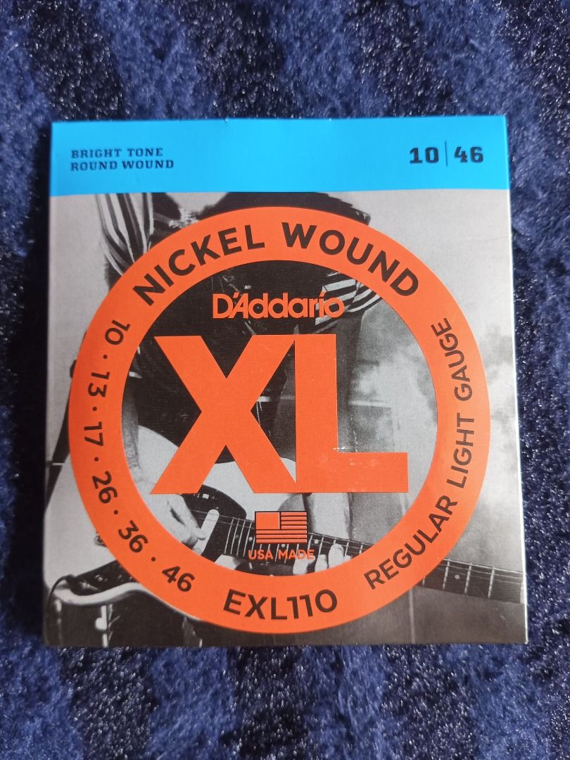 electric guitar string set d'addario not ernie ball elixir ghs (Category: Musical Instruments) located in Dasmarinas. Submitted by raf.raf1 (Listing ID 1269702643, Image 2). Description: for sale brand new electric guitar string set (6 string) d'addario exl 110 gauge .10 (10-46) nikel wound regular light gauge .