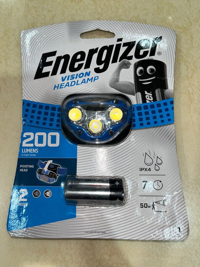ENERGIZER Torch light HDA323 Vision Headlamp Headlight 200 Lumens