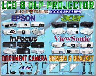 EPSON, ACER, INFOCUS, VIEWSONIC LCD & DLP PROJECTOR | DOCUMENT CAMERA | PROJECTOR SCREEN & BRACKET