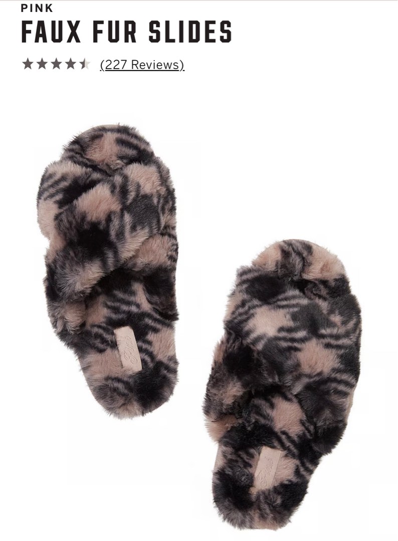 Fur slides for women on sale