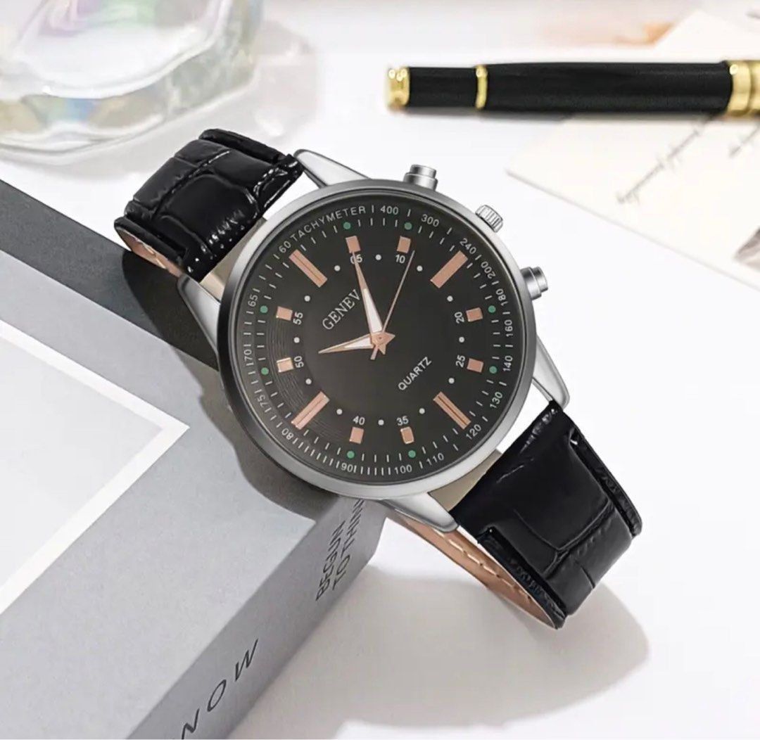 Mens black dress watch store