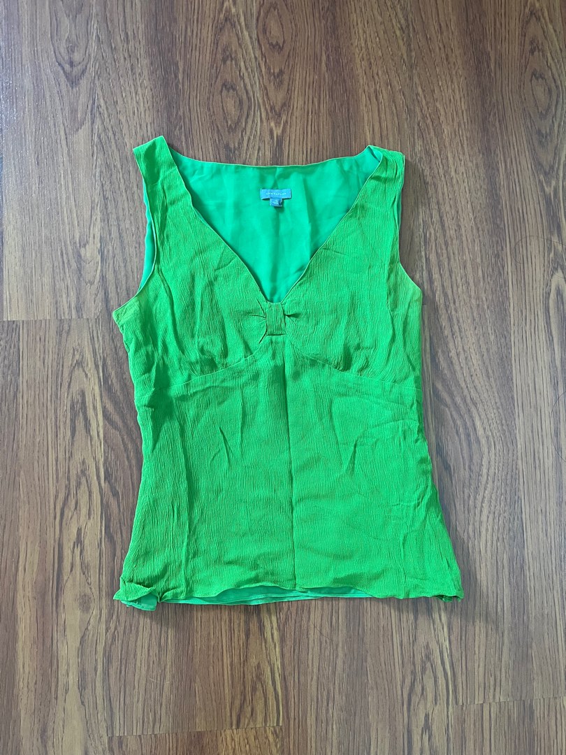 Green Sheer Top Not Zara, Women's Fashion, Tops, Sleeveless on Carousell