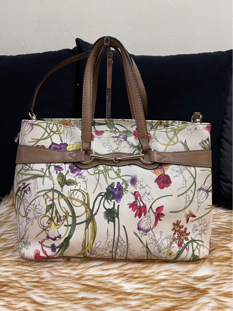 Gucci floral tote outlet