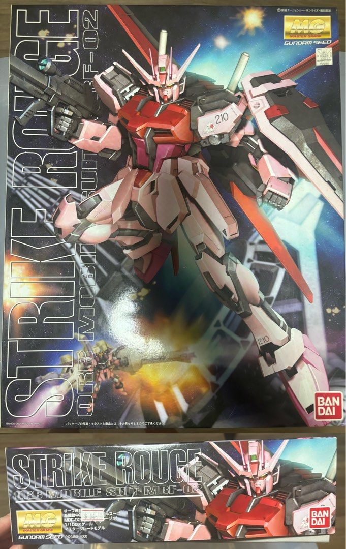 Gundam Model Kits (Category: Gundam Model Kits) located in Singapore. Submitted by home_trove (Listing ID 1270773045, Image 2). Description: · Bandai MG GAT-X105 Aile Strike Gundam Seed O.M.N.I. Enforcer Mobile Suit (Release date Oct 2003) $150 · Bandai MG MBF-02 Strike Rouge Orb Mobile Suit (Release date Sep 2004) $80 · Bandai MG MS-18E Kampfer Principality Of Zeon Assault Use Mobile Suit (Release date Jan 2001) $70 · Bandai MG MS-06F/J Zaku II 