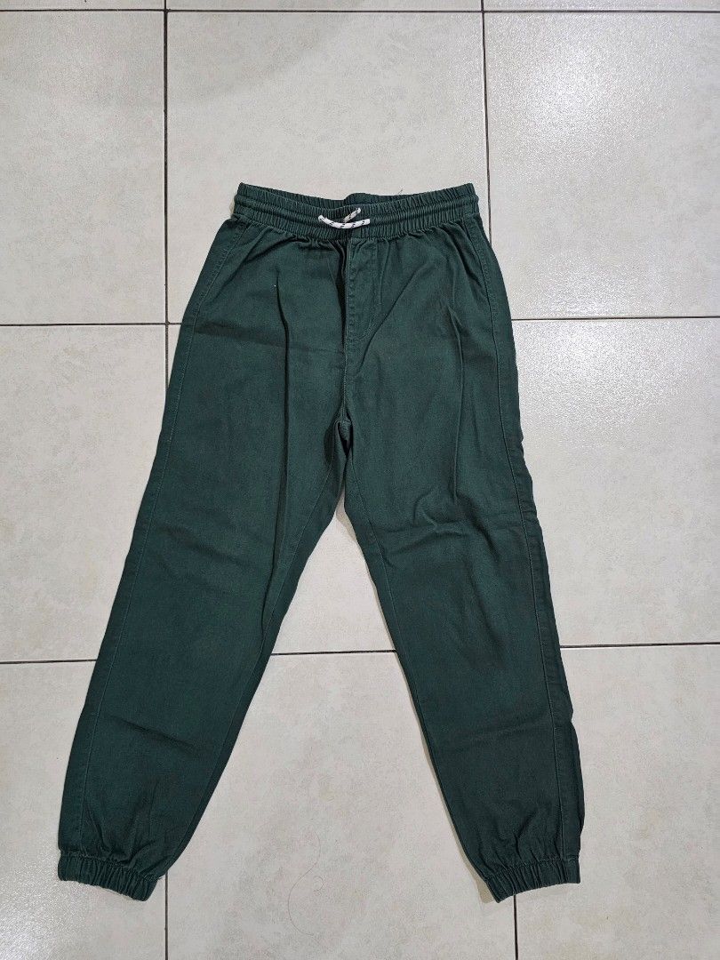H and m green pants discount