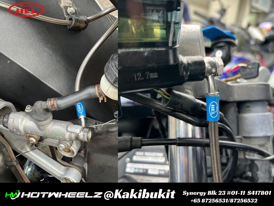 HEL STEEL BRAIDED BRAKE HOSE/HEL HOSE YAMAHA YZFR125, Motorcycles