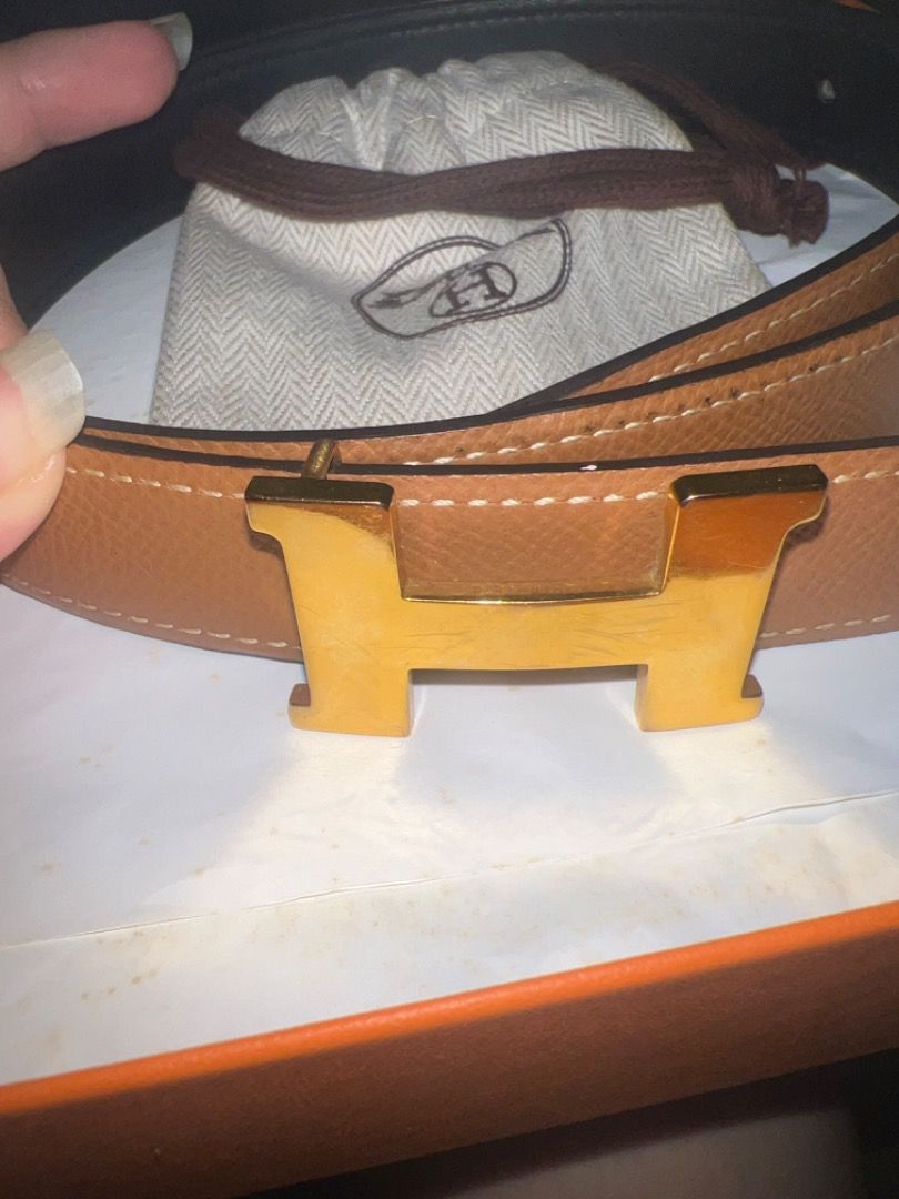 Hermes belt Orange Black Women s Fashion Watches
