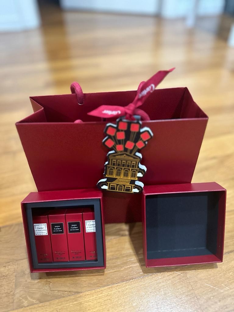 HIS AND HER CARTIER EDP PERFUME WITH CARTIER BOX PAPERBAG AND