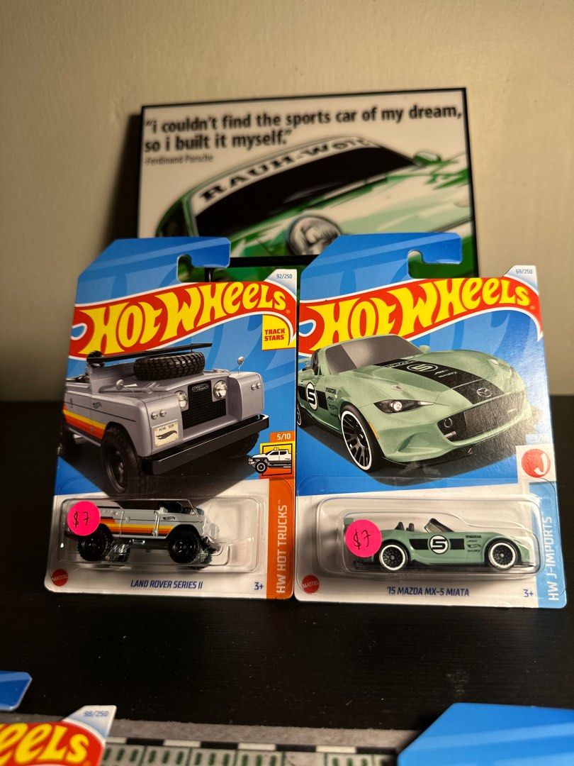 Hot Wheels Miata, Land Rover, Alpha Romeo, Surfin School bus, Jeep, BMW ...