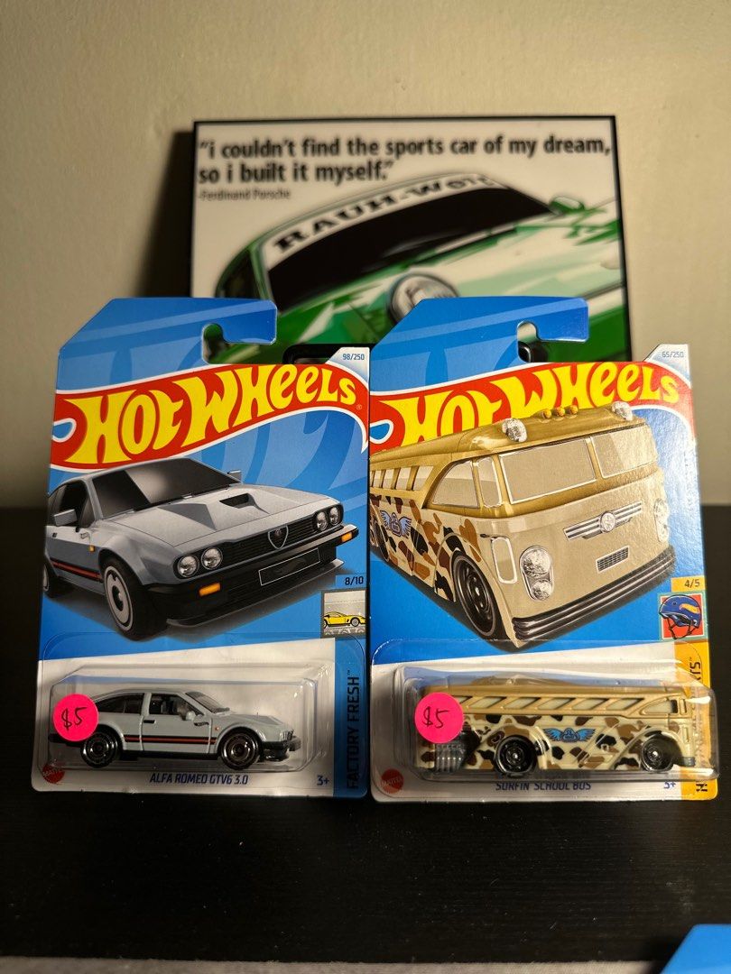 Hot Wheels Miata, Land Rover, Alpha Romeo, Surfin School bus, Jeep, BMW ...
