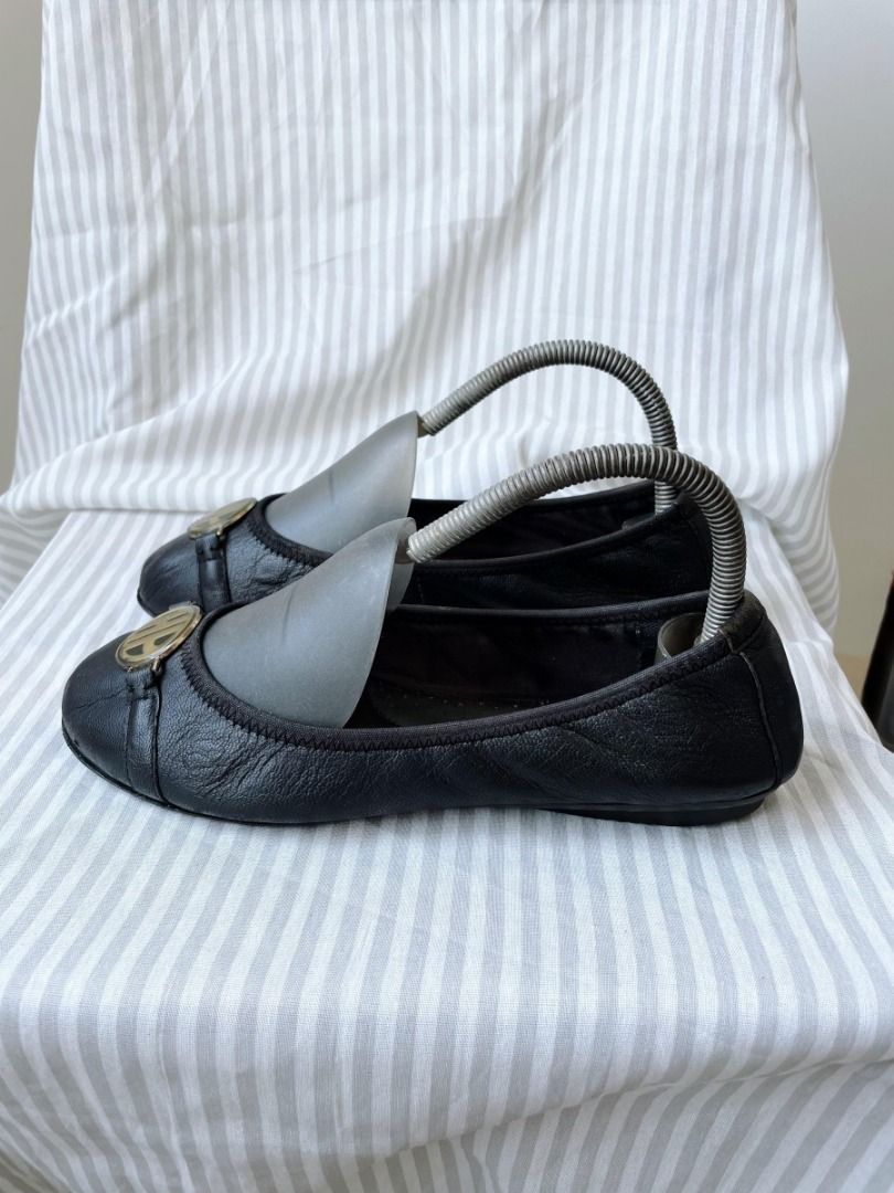 Hush Puppies Flat Shoes Genuine Leather Black Original Authentic 100% Kulit  Asli Sepatu Wanita Hitam Women Wanita Footwear Alas Kaki Foot Wear Like