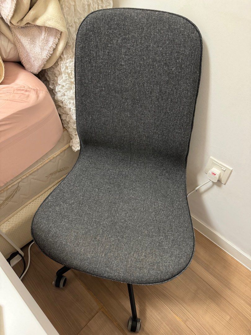 IKEA LANGFJALL OFFICE CHAIR GREY WITH WHEELS