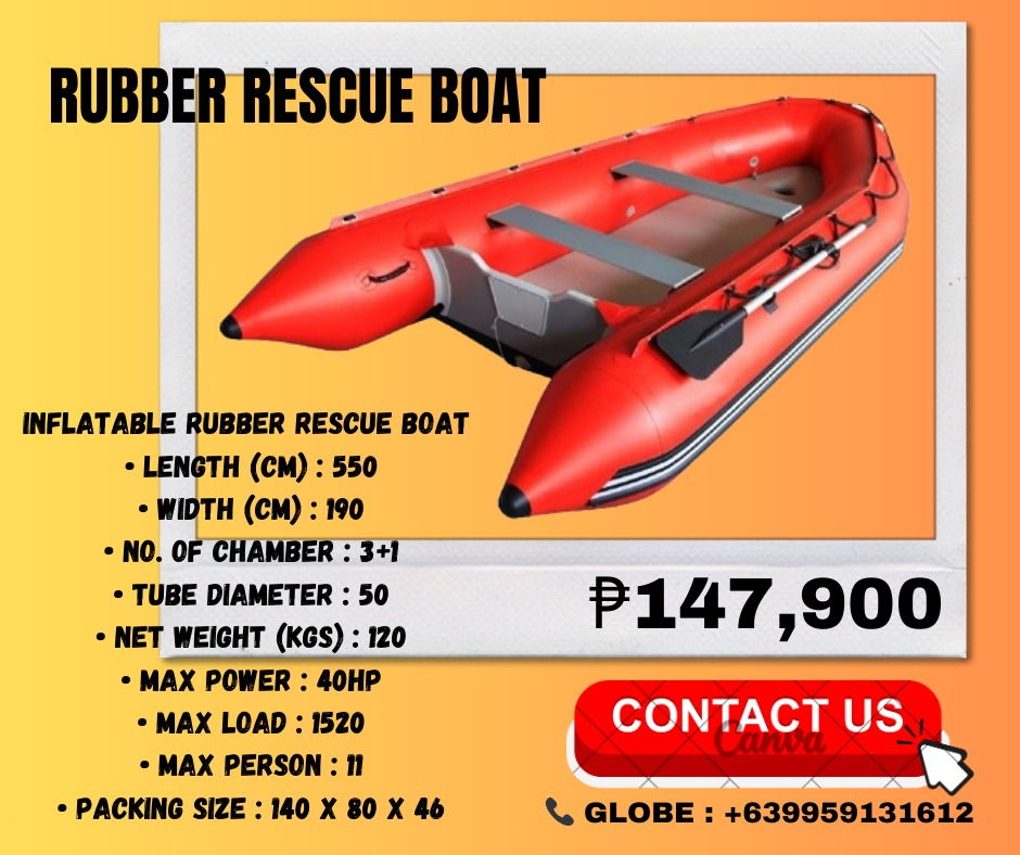 INFLATABLE RUBBER RESCUE BOAT 11 PERSON CAPACITY, Commercial ...