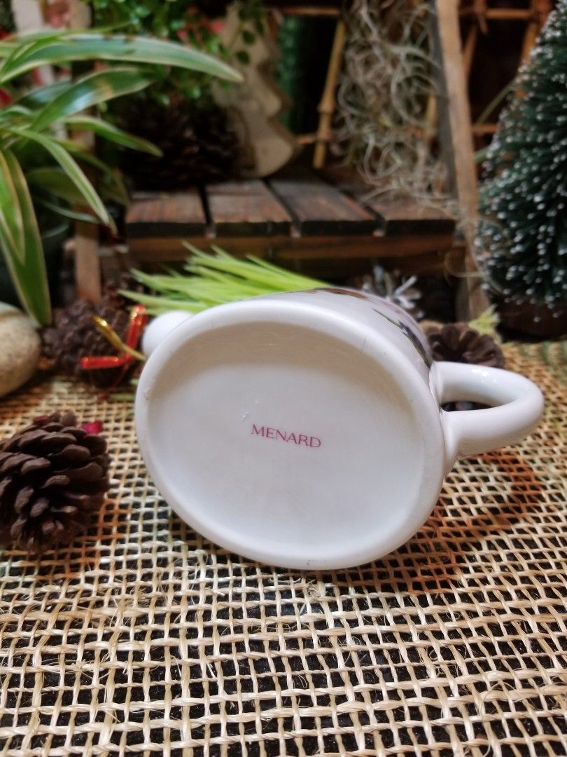 Japan Vintage Menard Floral mini porcelain Watering can Planter 15cmx9