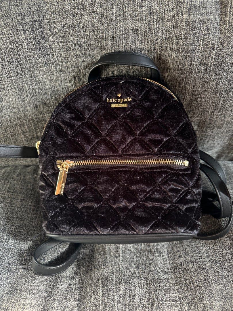 Kate spade online velvet mini backpack