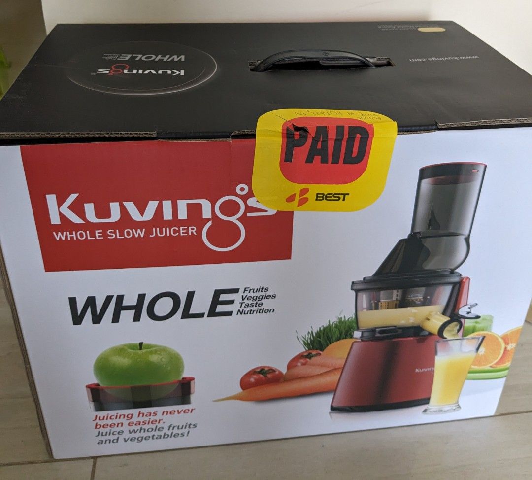 Kuving Whole Slow Juicer, Red, c7000, TV & Home Appliances, Kitchen