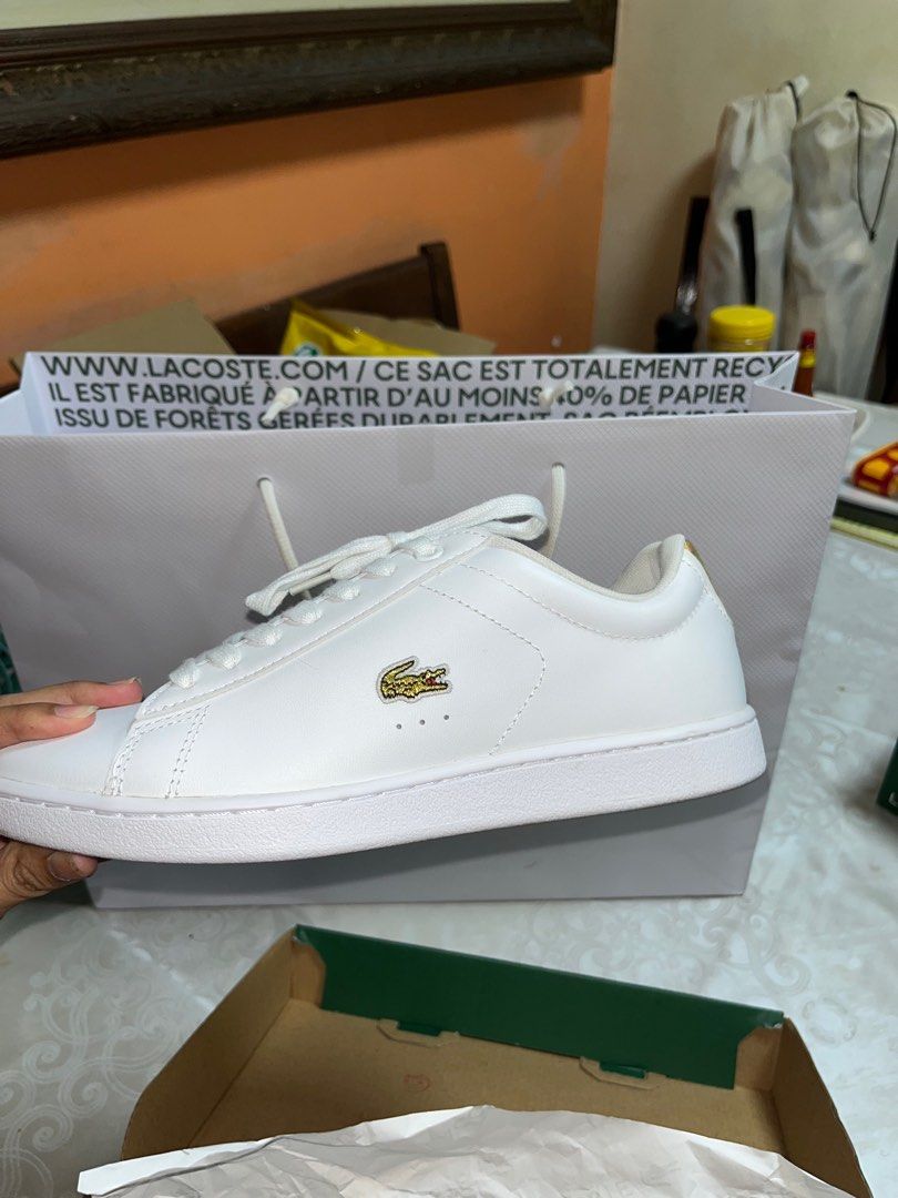 Lacoste shoes CARNABY EVO 219 1 SFA WHT GLD LEATHER Luxury