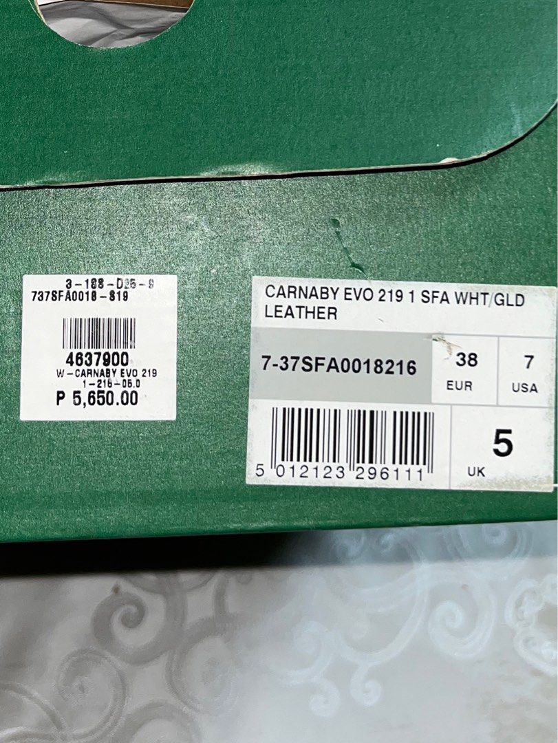 Lacoste shoes CARNABY EVO 219 1 SFA WHT GLD LEATHER Luxury Sneakers Footwear on Carousell