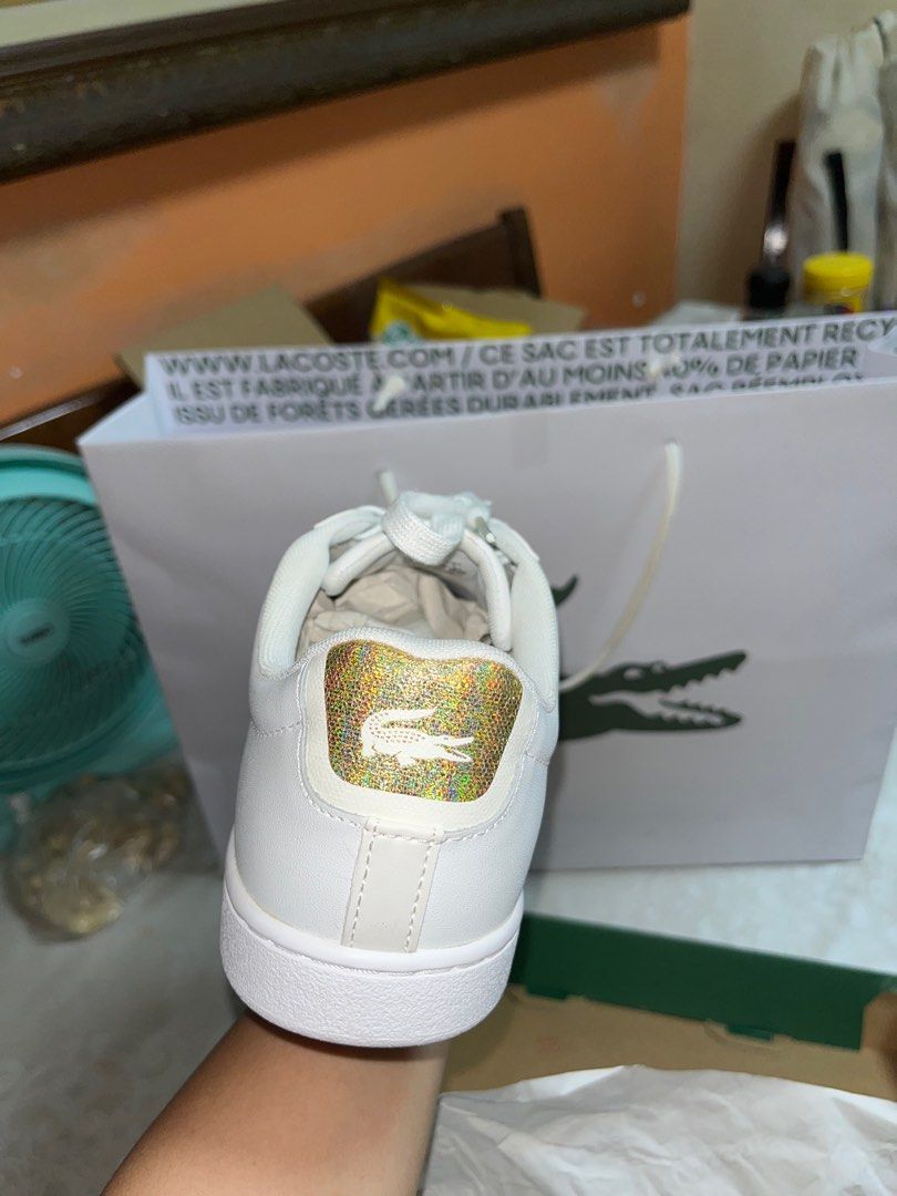 Lacoste shoes CARNABY EVO 219 1 SFA WHT GLD LEATHER Luxury Sneakers Footwear on Carousell